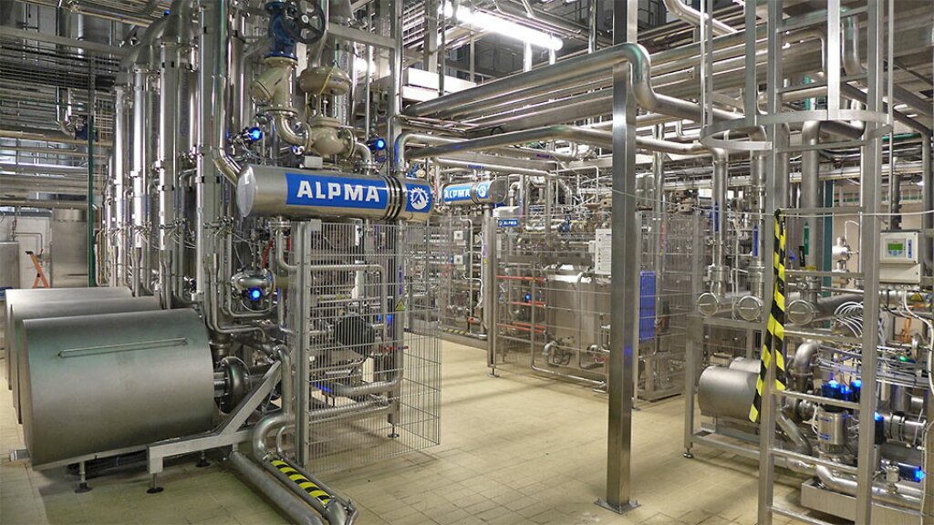 ALPMA kombinierte Membran‑Filtrationsanlage (MF/MF/UF/RO/RO‑Polisher) zur Fraktionierung von Milch &ndash; Herstellung von MicCC, WPC, LC 20 und Polisher‑Wasser.