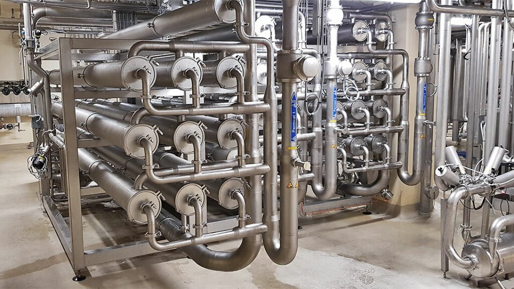 Membran-Ultrafiltrationsanlage (UF) von ALPMA zur Herstellung von Milchprotein-Konzentrat (MPC) und Milchpermeat f&uuml;r Produkte wie Quark, Frischk&auml;se, K&auml;sereimilch, Joghurt und Drinkjoghurt.