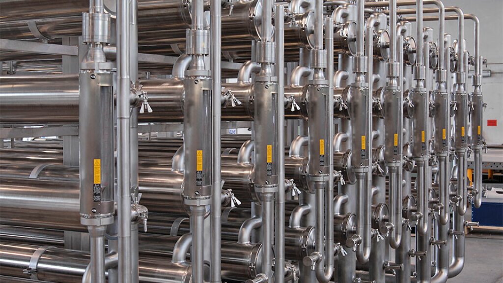 UF‑Ultrafiltrationsanlage von ALPMA zur Herstellung von Wei&szlig;k&auml;se, Quark und Frischk&auml;se.